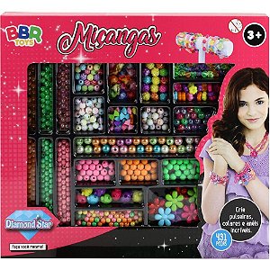 Brinquedo para Menina KIT Conjunto Miçangas 2EM1