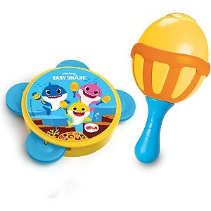 Instrumento Musical BABY SHARK Maraca e Pandeiro