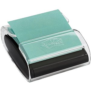 Bloco de Recado POST-IT Dispensador POP UP Transparente e Preto