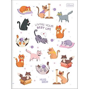 Caderno Brochurão Capa Dura HUG ME 80 Folhas - Pacote com 5