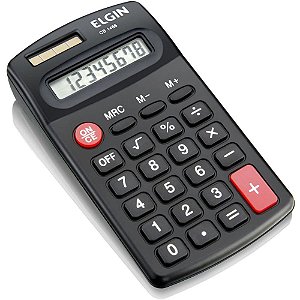 Calculadora de Bolso 8 DIG SOLAR/PILHA AA Preta