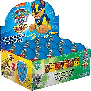 OVO de Chocolate Patrulha Canina com Surpresa - Display com 12 Unidades