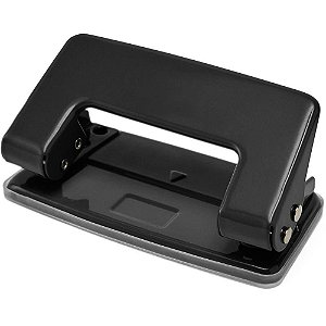 Perfurador de Papel Bazze B6210 para 10 Folhas 2 Furos Preto