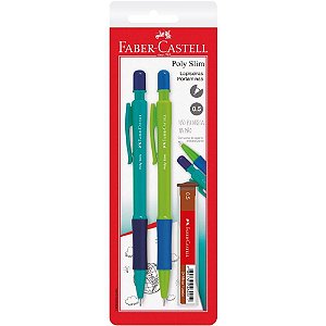 Lapiseira 0.7MM POLY SLIM AZUL/VERDE com Grafite BL com 02