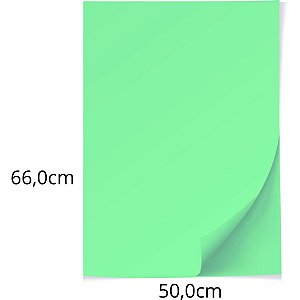 Papel Cartolina Verde Escolar 50X66 140G. Pacote com 100 Unidades