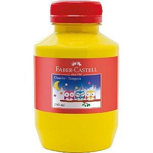 Tinta Guache 250ML Amarelo - Pacote com 6 Unidades