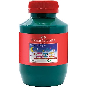 Tinta Guache 250ML Verde - Pacote com 6 Unidades