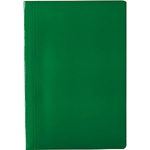 Pasta Grampo Trilho Papel Ofício Verde Delloplex Pacote com 10 Unidades