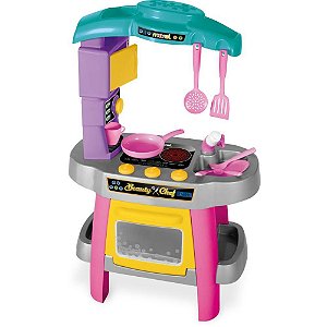 Brincando de Casinha Cozinha Beauty CHEF Rosa