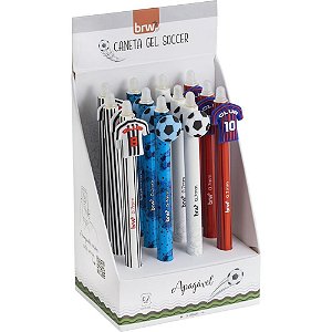 Caneta Esferográfica Divert GEL Apagável Soccer 0.7MM – Display com 12 Unidades