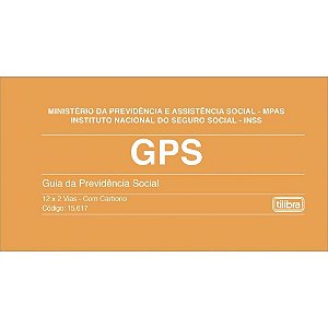 Impresso Previdência Social Carnê GPS 12X2 Vias 204X104MM - Pacote com 20 Unidades