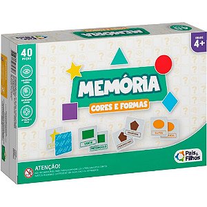 Jogo da Memória Cores e Formas 54 Peças