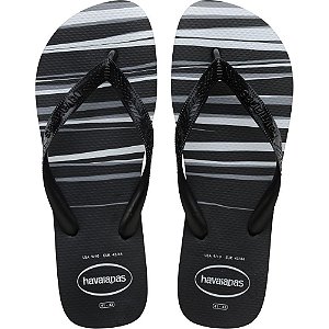Chinelo Havaianas Masculino TOP Basic 41/42 PRETO/BRANCO
