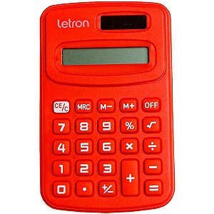 Calculadora de Bolso 8 Dígitos Vermelha com Bateria