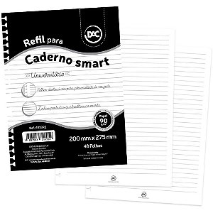 Caderno Refil SMART Universitário Branco 48 Folhas
