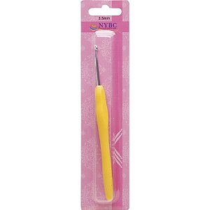Agulha para Crochê Tamanho 3,5MM Cabo Silicone Amarelo