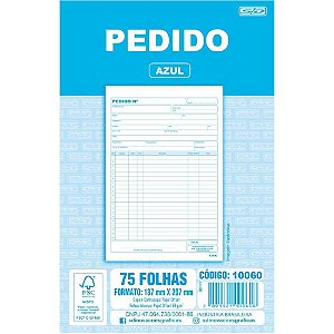 Talão de Pedido 1/18 1 Via com 75 Folhas Pacote com 10