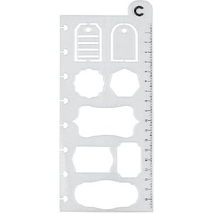 Caderno Inteligente Régua Stencil Criativa 19CM