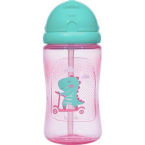 Squeeze Dino Patinete Rosa 400ML FLIPT