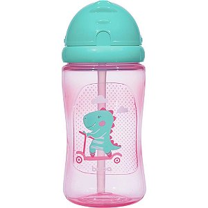 Squeeze Dino Patinete Rosa 400ML FLIPT