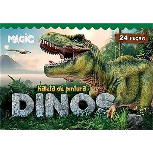 Maleta para Pintura Dinossauro 24 Pecas