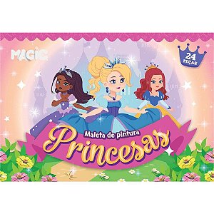 Maleta para Pintura Princesa 24 Peças