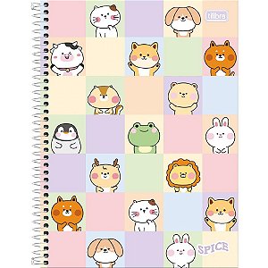 Caderno 10X1 Capa Dura Spice Feminino 160 Folhas - Pacote com 04