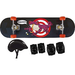 Skate KIT Infantil Sapo com Capacete e Proteções para Segurança