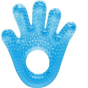 Mordedor Infantil Mãozinha Azul com água