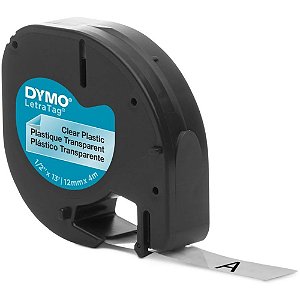 Fita para Rotulador Eletrônico 12MMX4MT Poliester PTO TRANSP