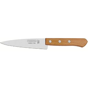Faca Peixeira de Carbono 5" com Cabo de Madeira