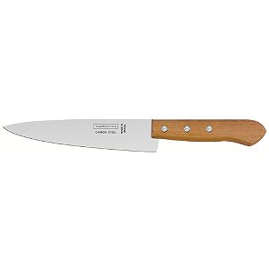 Faca Peixeira Carbono 7" com Cabo de Madeira