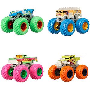 Hot Wheels Monster TRUCKS Brilha NO Escuro 1:64 CX C/ 06