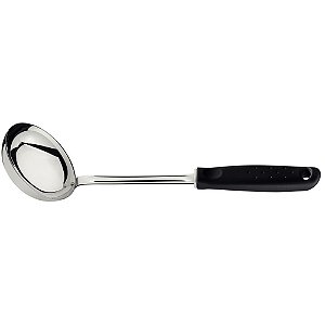 Utensílio Doméstico Concha INOX com Cabo Preto