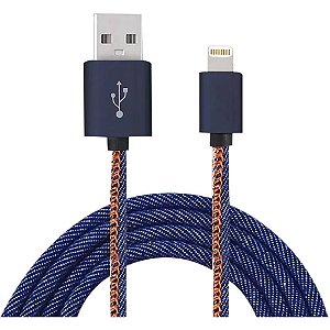 Cabo USB FLAT LIGHT 8P 3.0A 1M Jeans