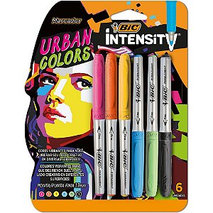 Kit Pincel Marcador Permanente Marking 1.1MM Cores Urbanas com 6 Unidades