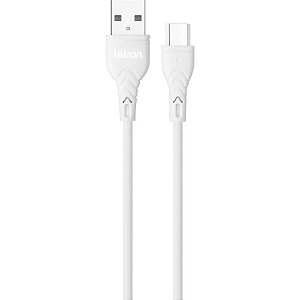 Cabo USB Letron Micro USB 2.4A 1MT Branco