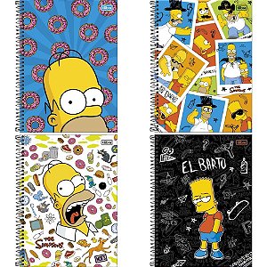Caderno 10X1 Capa Dura THE Simpsons 160 Folhas