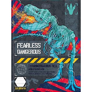 Caderno de Caligrafia Capa Dura Raptor 40 Folhas - Brochura Vertical