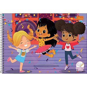 Caderno de Desenho Universitário Capa Dura Sapeca 96 Folhas Feminino