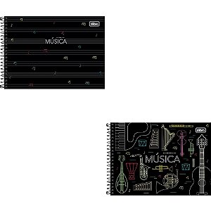 Caderno de Música Espiral Capa Dura 80 Folhas 205X149MM