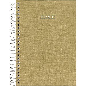 Agenda Planner Permanente PLAN IT Espiral CD Ouro 80FLS
