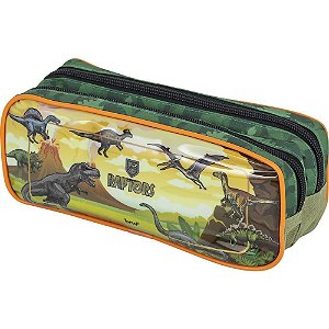 Estojo PVC Raptor VERDE/LARANJA Duplo