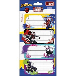 Etiqueta Escolar Decorada Spider MAN - Pacote com 8 Etiquetas