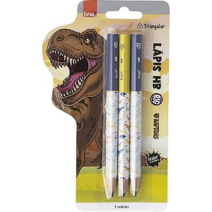 Lápis Preto Triangular BIG HB Estampado Raptors Sortido