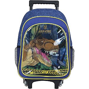 Mochila Infantil com Rodinha Raptor AZUL/AMARELO