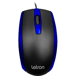 Mouse óptico USB Letron 1000DPI Duo PRETO/AZUL