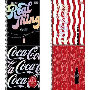 Caderno 10X1 Capa Dura Coca Cola Connect 160 Folhas