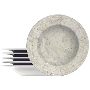 Utensílio Doméstico Prato Fundo Travertino Porcel.