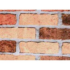 Papel de Parede Plástico Adesivo 45CMX10M Tijolo Queimado